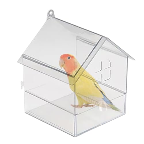 Keine Badewanne für Lecks für Vögel – Duschkabine aus Acryl, großes Zubehör für Aviary Bathstation | Schublade Käfig von Gaumensittich, Schüssel Badewanne von Generisch