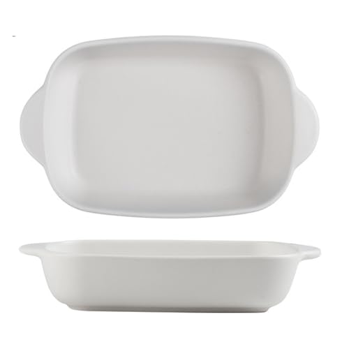 Keramik-Backform, rechteckige Backform mit Doppelgriffen, vielseitiges Backgeschirr zum Kochen, Lasagne, Aufläufe Keramik-Backform, rechteckige Backform mit Doppelgriffen, vielseitiges Backgeschirr zum Kochen, Lasagne, Aufläufe von Generisch