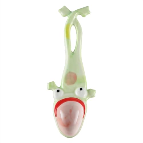 Keramik-Froschlöffel, asiatischer Suppenlöffel, Pho Löffel, Keramiklöffel, Ramenlöffel, Porzellan-Suppenlöffel für Haferflocken (Grün) (Grün, 1 Stück) von Generisch