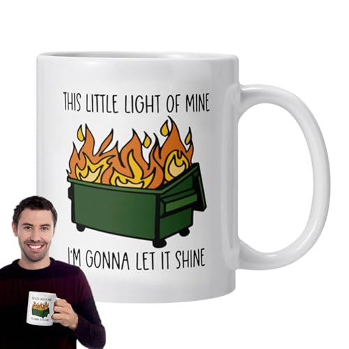 Keramik-Kaffeetasse | Mülleimer Feuermilchbecher – Neuartige Keramiktasse für Arbeitsplatz und Zuhause, Mülleimer und Feuer-Keramik-Kaffeetasse Keramik-Kaffeetasse | Mülleimer Feuermilchbecher – Neuartige Keramiktasse für Arbeitsplatz und Zuhause, Mülleimer und Feuer-Keramik-Kaffeetasse von Generisch