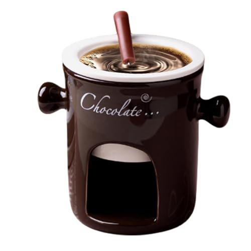 Keramik-Tiegel, Schokoladen-Fondue- , Fonduetopf zum Schmelzen von Käse, Schokoladenfonduetassen für Schokolade, Käse, Marshmallows und Süßigkeiten Keramik-Tiegel, Schokoladen-Fondue- , Fonduetopf zum Schmelzen von Käse, Schokoladenfonduetassen für Schokolade, Käse, Marshmallows und Süßigkeiten von Generisch