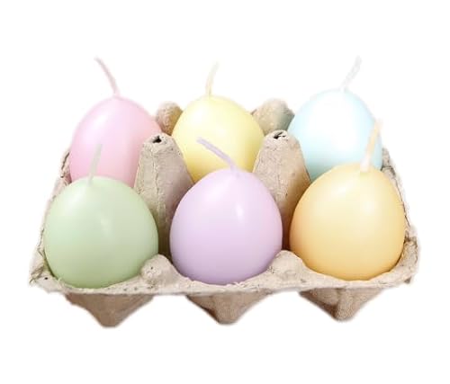 Kerzen Ostereier Set Mix 6-er Pack bunt pastell Kerzen Ostereier Set Mix 6-er Pack bunt pastell von Generisch