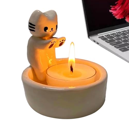 Kerzenhalter Katzen Teelicht, Kerzenhalter Katze Wärmt Sich Pfoten, Katze Pfote Wärmer Kerzenhalter, Hohe Temperatur Resistent & Langlebig Cartoon Kätzchen Kerzenhalter, Cartoon Kerzenhalter Kerzenhalter Katzen Teelicht, Kerzenhalter Katze Wärmt Sich Pfoten, Katze Pfote Wärmer Kerzenhalter, Hohe Temperatur Resistent & Langlebig Cartoon Kätzchen Kerzenhalter, Cartoon Kerzenhalter von Generisch