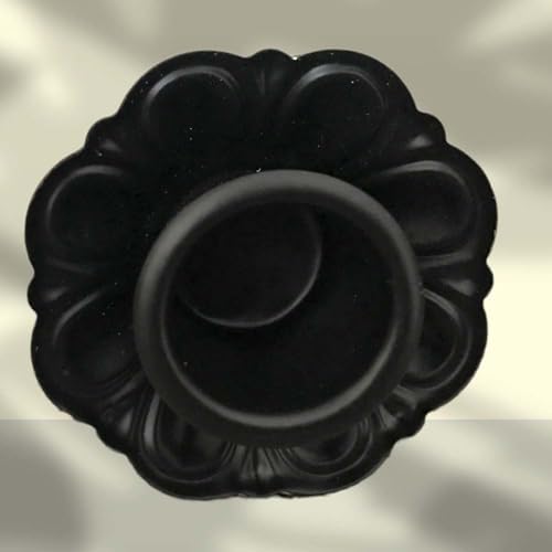 Kerzenhalter Kerzenständer für Flaschen schwarz Blütenform 2er Set von Generisch