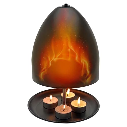 Kerzenheizer, Teelichtheizer, Teelichtheizer, Teelichtofen, Lichtkamin Teelicht Metallheizkörper Teelichtwärmer, doppelwandiger Metallheizkörper für Arbeitszimmer, Wohnzimmer von Generisch