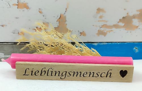 Kerzenverpackung 1er für Stabkerzen-graviert-Klötzchen-Kerzenbox-Geschenk Box-gravierte Kerzenverpackung (Lieblingsmensch) von Generisch