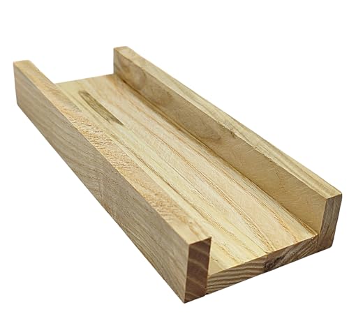 Kerzenverpackung Esche-Holz Rohlinge für Stabkerzen mit schöner Maserung, Geschenke Klötzchen (2er-flach) von Generisch