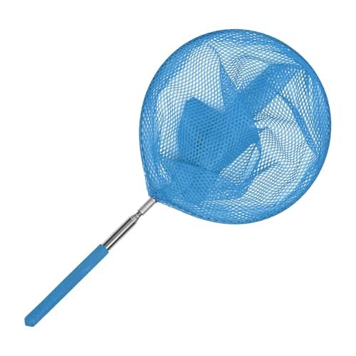 Kescher Pool, Edelstahl Pool Kescher Feinmaschig, 85CM Kinder Fischernetz mit Teleskopgriff, Multifunktionales Schmetterlingsnetz Insektennetz Gartenteich Spielzeug, für Außenbereich von Generisch