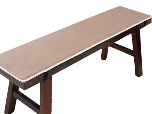 Khaki Bankkissen 80/120/150cm mit Bändern, rechteckiges Polster für 2/3-Sitzer Liegestühle & Schaukeln, Outdoor-Möbelkissen, bequem & ideal für Terrasse & Garten von Generisch