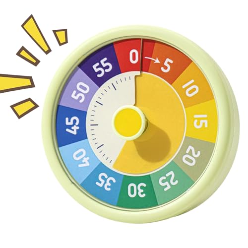 Kids Timer Visual Countdown, Time Management Tools for Work, Digital Countdown Alarm Schedule Clock 60 Minute Display, Rainbow Toddler Visual Timer for Workout Homeschool Gym Management Kids Timer Visual Countdown, Time Management Tools for Work, Digital Countdown Alarm Schedule Clock 60 Minute Display, Rainbow Toddler Visual Timer for Workout Homeschool Gym Management von Generisch