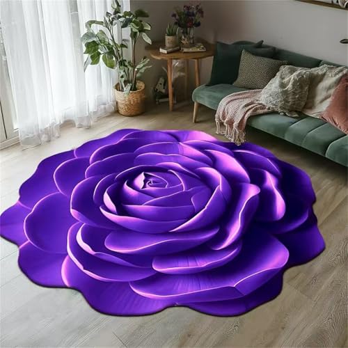 Kieselgur Badematte - Super saugfähiger Anti-Rutsch-Teppich für Badezimmer, Küche, Schlafzimmer, dekorative Fußmatte mit floralem Plüsch-Design von Generisch