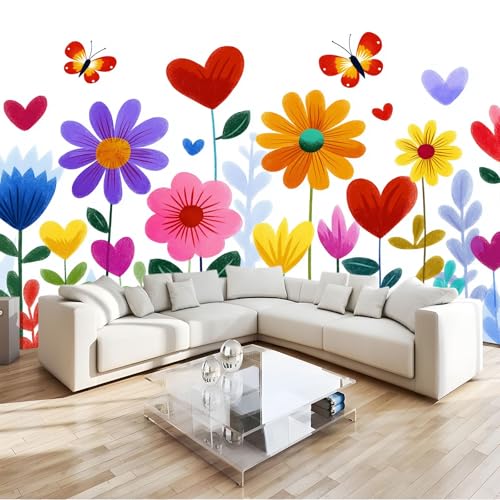 Kind Vlies Fototapete 350 x 256 cm – Blumen Bunte Wildblumen – Umweltfreundlich Wandtapete Wanddeko fürs Kinderzimmer Wohnzimmer Schlafzimmer – Schalldämmend & Abwaschbar Kind Vlies Fototapete 350 x 256 cm – Blumen Bunte Wildblumen – Umweltfreundlich Wandtapete Wanddeko fürs Kinderzimmer Wohnzimmer Schlafzimmer – Schalldämmend & Abwaschbar von Generisch