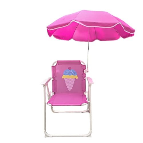 Kinder Campingstuhl Regenschirm - Tragbarer Kinderstuhl, Kinder Beach Stuhl | Im Freien Im Freien Strandstuhl Mit Regenschirm | Tragbarer Außenreise -Sandsitz Mit Schatten Für Rasenpool -Pickni von Generisch