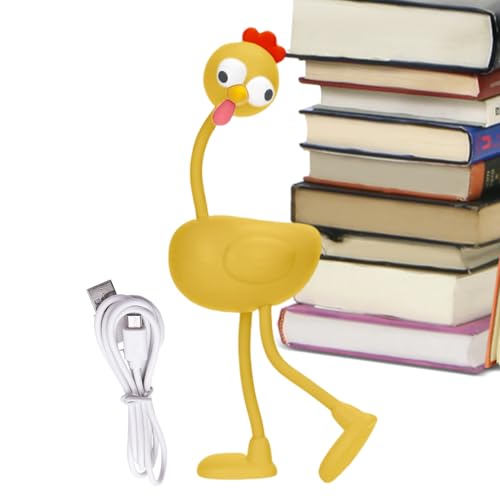 Kinder Tier Nachtlicht | Nachttischlampe - Hühner Design 3 Helligkeitsstufen Dimmbar Flexible Gelenke Tischlampe Wohndekoration Für Wohnzimmer Schlafzimmer Leseecke von Generisch