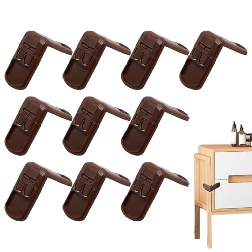 Kindersicherheitsschlösser,Kindersichere Schubladenverriegelungen | Kindersichere 10er Set Sicherung Für Möbel Küche Kühlschrank Schubladen Kinderzimmer Vorratsschränke usw. von Generisch