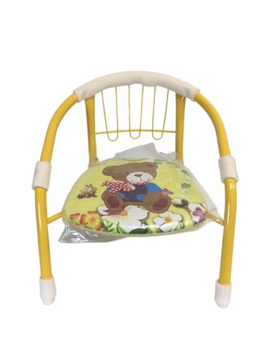 Kinderstuhl, Kinderstuhl, Stuhl aus Metall, Kinderstuhl, Kinderstuhl, gepolsterter Sessel mit Soundsitz, Kinderstühle mit Armlehnen (Gelb) von Generisch