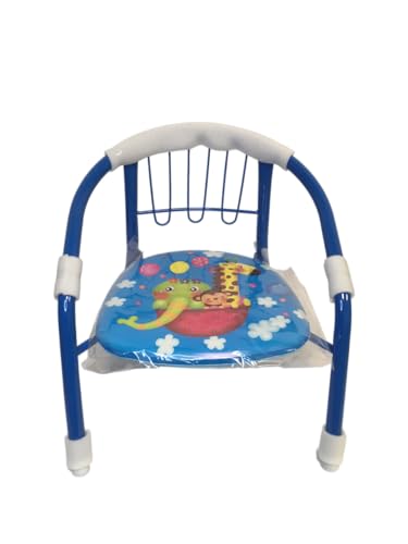 Kinderstuhl, Kinderstuhl, Stuhl aus Metall, Kinderstuhl, Kinderstuhl, gepolsterter Sessel mit Soundsitz, Kinderstühle mit Armlehnen (Hellblau) von Generisch