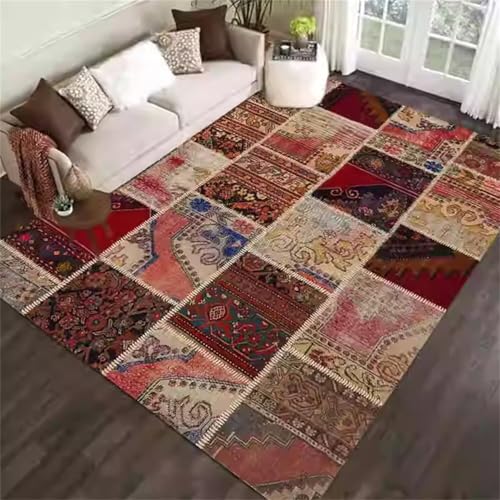 Kinderzimmer Teppiche Roter Druck Design Schlafzimmer nach Hause Teppich Nicht verblassen Junge rot Korridorteppich Quadratisch 100X200CM von Generisch