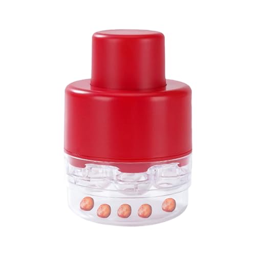 Kirschkernentferner - 7 Löcher Tragbarer Kirschstein Entkerner Küchenhelfer,Obst Entkerner mit Spritzschutz und Schnellentnahme Küchenhelfer für den Haushalt von Generisch