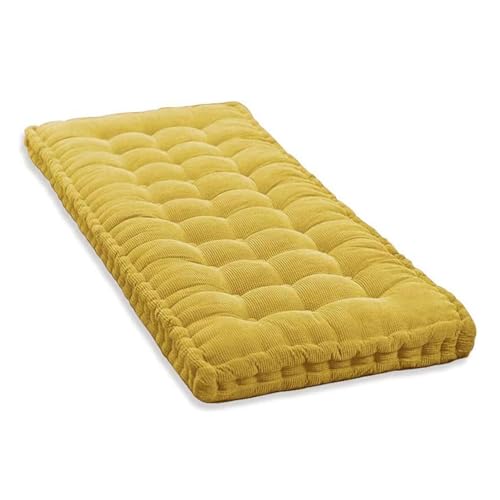 Kissen für Gartenbank, Terrassenschaukel, bequemes Sitzkissen für Gartenmöbel, Größen (Farbe: 55 x 155 cm, Gelb) von Generisch