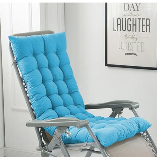 Kissen für Gartenliege, weich und bequem, einfarbig, mit Bändern, für drinnen und draußen, Sofa, Schaukelstuhl, Himmelblau, 140 x 45 cm Kissen für Gartenliege, weich und bequem, einfarbig, mit Bändern, für drinnen und draußen, Sofa, Schaukelstuhl, Himmelblau, 140 x 45 cm von Generisch