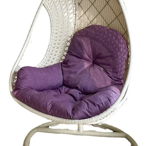 Kissen für Hängesessel, waschbares Schaukelstuhlkissen, Dickes Hängesesselpolster für die Terrasse, Kissen für Hängekorbstühle im Garten (nur Kissen) (Farbe: Lila) von Generisch
