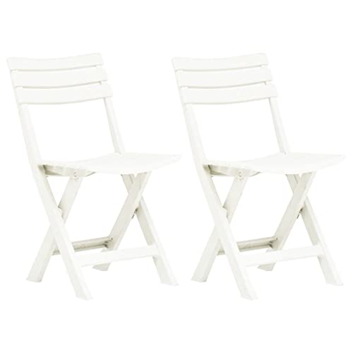 Klappbare Gartenstühle – robuste Kunststoffsitze für Terrasse, Terrasse und Balkon im Freien – 2 Stück – Anthrazit von Generisch
