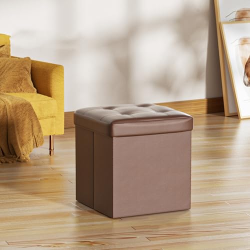 Klappbare Ottoman-Bank mit abnehmbarem Mülleimer, platzsparender Sitz für Wohnzimmer, Schlafzimmer oder Wohnheim von Generisch