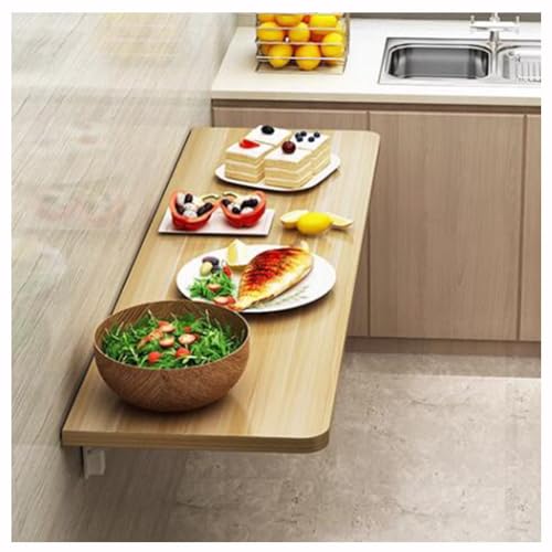 Klappbare Werkbank zur Wandmontage, platzsparender Schreibtisch / Tisch, Esstisch aus Holz mit klappbarer Halterung (Größe: 100 x 40 cm), ideal für kleine Räume von Generisch