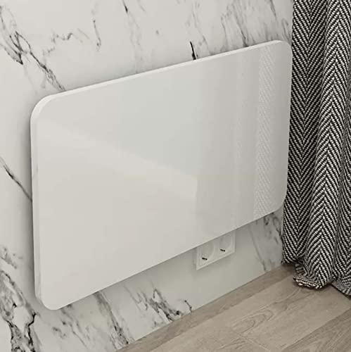 Klappbare Werkbank zur Wandmontage, zusammenklappbarer Tisch, Arbeitsplatz und schwebendes Wäscheregal mit Metallhalterungen, platzsparendes Design, 100 x 30 cm für kleine Räume von Generisch