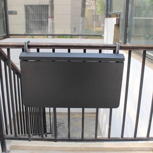 Klappbarer Balkontisch - Wandmontierter verstellbarer Deckschienentisch für platzsparende Verwendung im Freien auf Terrasse und Veranda Klappbarer Balkontisch - Wandmontierter verstellbarer Deckschienentisch für platzsparende Verwendung im Freien auf Terrasse und Veranda von Generisch