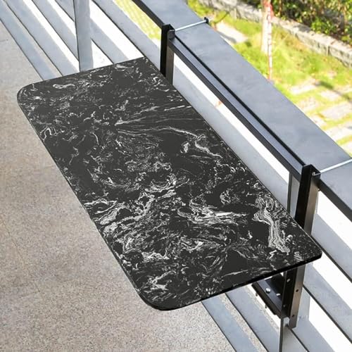 Klappbarer Balkontisch für den Außenbereich – kompakter Esszimmer-Beistelltisch für Terrassengeländer, platzsparender Hängetisch, perfekt für Terrassendeck und Garten von Generisch