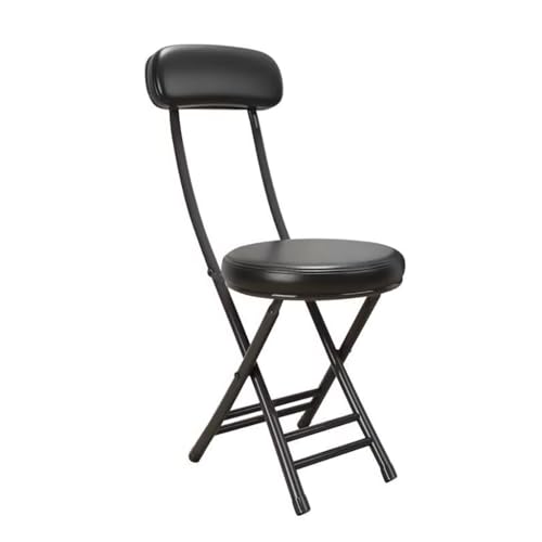 Klappbarer Barhocker, 2er-Set, strapazierfähig, tragbar, Thekenhöhe, Stühle mit Rückenlehne, faltbarer gepolsterter Fußhocker, Weiß Klappbarer Barhocker, 2er-Set, strapazierfähig, tragbar, Thekenhöhe, Stühle mit Rückenlehne, faltbarer gepolsterter Fußhocker, Weiß von Generisch