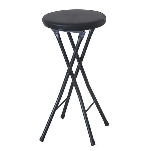 Klappbarer Barhocker, rückenfrei, tragbar, Thekenhocker für Küche oder Aufenthaltsraum, faltbare Stühle (2er-Set) von Generisch