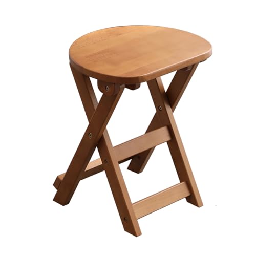 Klappbarer Barhocker aus Holz – tragbarer Frühstücks-Hochhocker mit Fußstütze, Thekenhöhe Küchenstuhl für Café, Innenbereich, Terrasse von Generisch