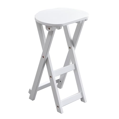Klappbarer Barhocker aus Holz – tragbarer Frühstücks-Hochhocker mit Fußstütze, Thekenhöhe Küchenstuhl für Café, Innenbereich, Terrasse von Generisch