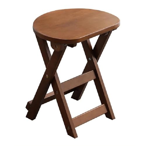 Klappbarer Barhocker aus Holz – tragbarer Frühstücks-Hochhocker mit Fußstütze, Thekenhöhe Küchenstuhl für Café, Innenbereich, Terrasse von Generisch