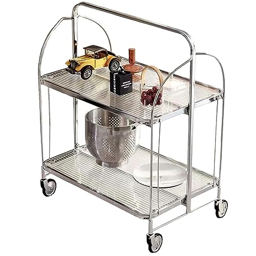 Klappbarer Barwagen mit Rollen und Griff, mobiler Getränkewagen für Kaffee, Tee, Getränke, kompakte Aufbewahrungslösung für Zuhause, Küche, Party Klappbarer Barwagen mit Rollen und Griff, mobiler Getränkewagen für Kaffee, Tee, Getränke, kompakte Aufbewahrungslösung für Zuhause, Küche, Party von Generisch