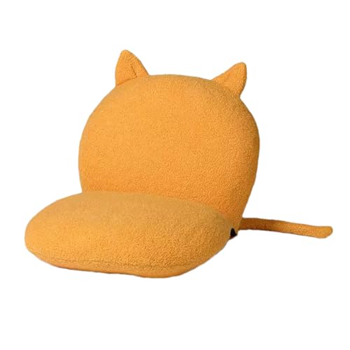 Klappbarer Bodenstuhl mit Rückenstütze - Verstellbarer Meditationsstuhl für Gaming und Entspannung - Katzenförmiges Design Klappbarer Bodenstuhl mit Rückenstütze - Verstellbarer Meditationsstuhl für Gaming und Entspannung - Katzenförmiges Design von Generisch