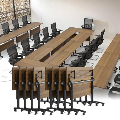 Klappbarer Bürotisch mit Rollen, tragbares Flip-Top-Design für Konferenzräume, Meetings und Trainingseinheiten Klappbarer Bürotisch mit Rollen, tragbares Flip-Top-Design für Konferenzräume, Meetings und Trainingseinheiten von Generisch
