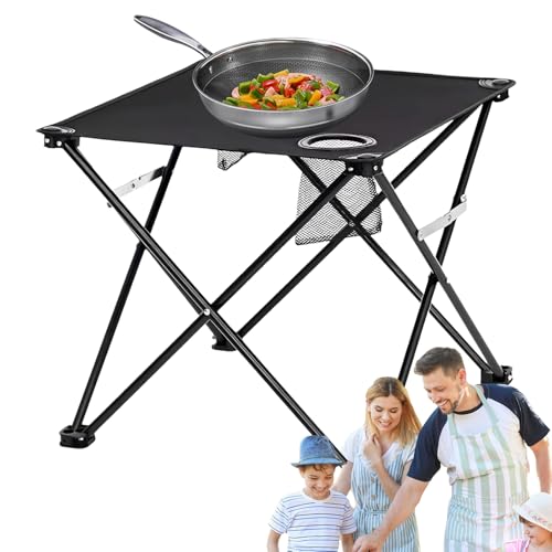 Klappbarer Campingtisch - Klapptisch Mit 2 Getränkehaltern,Im Freien Tragbarer Schreibtisch Campingzubehör für Essen Reisen Wandern Angeln Hof Terrasse Balkon Garten Zuhause Klappbarer Campingtisch - Klapptisch Mit 2 Getränkehaltern,Im Freien Tragbarer Schreibtisch Campingzubehör für Essen Reisen Wandern Angeln Hof Terrasse Balkon Garten Zuhause von Generisch