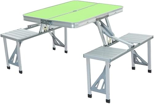 Klappbarer Campingtisch und Stühle, tragbarer Picknicktisch aus Aluminiumlegierung, ideal für Outdoor-Abenteuer Klappbarer Campingtisch und Stühle, tragbarer Picknicktisch aus Aluminiumlegierung, ideal für Outdoor-Abenteuer von Generisch