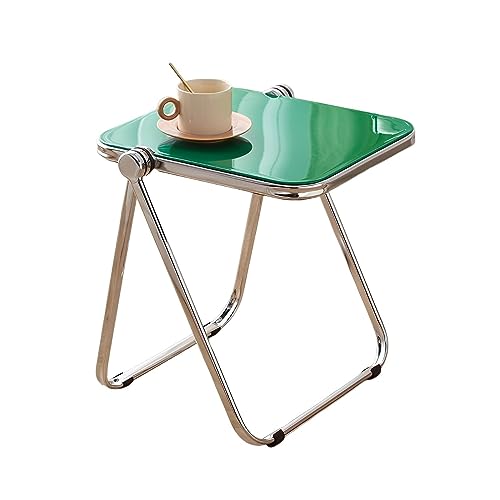 Klappbarer Couchtisch, Beistelltisch Mit Metallrahmen, Multifunktionsmöbel, Kratzfestes Und Geräuschloses Design, Keine Montage Ererlich Und Tragbar (Green) von Generisch
