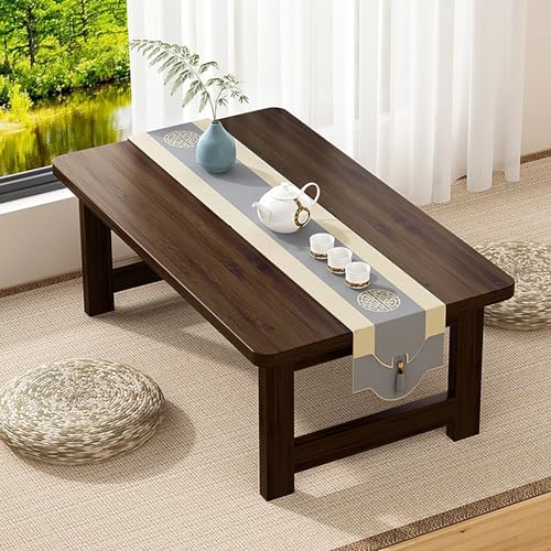 Klappbarer Couchtisch aus japanischem Holz, minimalistischer niedriger Tisch für Wohnzimmer und Esszimmer, platzsparender Boden-Sitztisch (Farbe: B, Größe: 70 x 40 x 30 cm) von Generisch