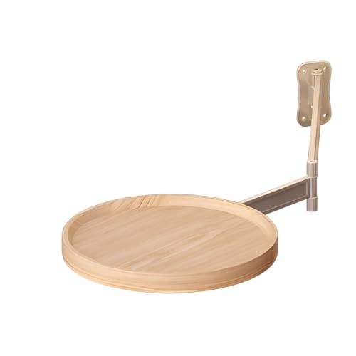 Klappbarer Couchtisch zur Wandmontage mit einziehbarem Regal, platzsparender, schwimmender, runder Nachttisch für Frühstück, Getränke und Mittagessen, stilvolles Holzfarben-Design Klappbarer Couchtisch zur Wandmontage mit einziehbarem Regal, platzsparender, schwimmender, runder Nachttisch für Frühstück, Getränke und Mittagessen, stilvolles Holzfarben-Design von Generisch