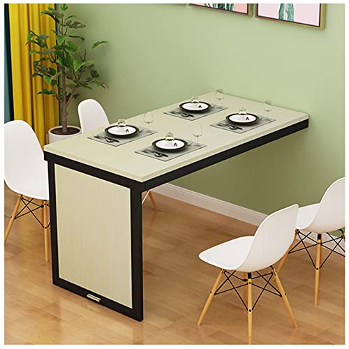 Klappbarer Esstisch zur Wandmontage, multifunktionaler platzsparender Tisch (F 80 x 50 x 75 cm) für kleine Räume, kompaktes Design, einfach zu installieren von Generisch