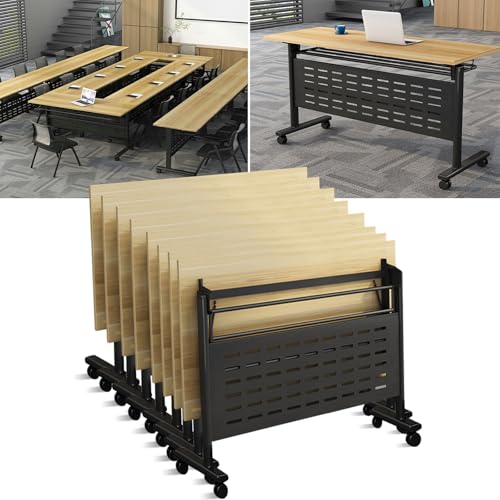 Klappbarer Konferenztisch, 160 cm, mobiler Klapptisch, Trainingstische mit Rollen, 8er-Pack, modernes Büro, Konferenzraum, Seminar-Tische für Klassenzimmer, Roll-Design für einfache Lagerung Klappbarer Konferenztisch, 160 cm, mobiler Klapptisch, Trainingstische mit Rollen, 8er-Pack, modernes Büro, Konferenzraum, Seminar-Tische für Klassenzimmer, Roll-Design für einfache Lagerung von Generisch