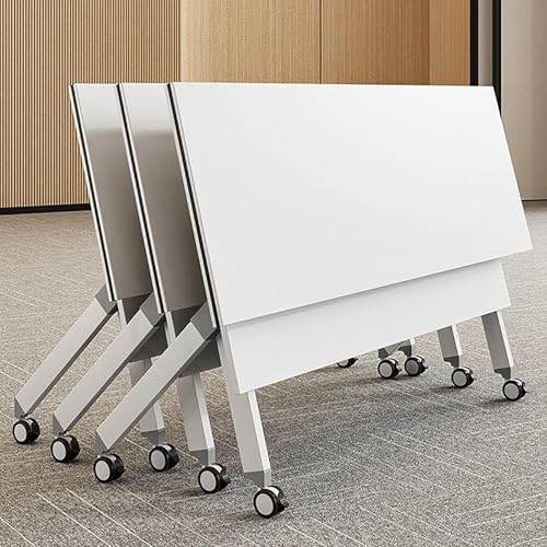 Klappbarer Konferenztisch mit Flip-Top-Design und Rollen, tragbare und platzsparende Lösung für Zuhause, Büro und Klassenzimmer von Generisch