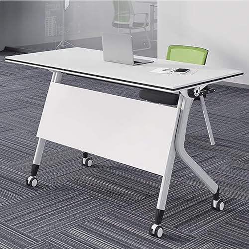Klappbarer Konferenztisch mit feststellbaren Rollen, mobiler Trainingstisch für Bürobesprechungen, Spleiß-Design für flexible Raumnutzung Klappbarer Konferenztisch mit feststellbaren Rollen, mobiler Trainingstisch für Bürobesprechungen, Spleiß-Design für flexible Raumnutzung von Generisch