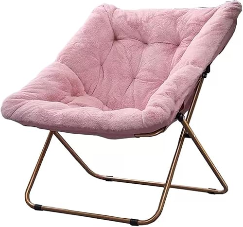 Klappbarer Liegestuhl aus Kunstfell, übergroß, weich, pelzig, Akzentstuhl mit Metallrahmen für Wohnzimmer, Schlafzimmer Klappbarer Liegestuhl aus Kunstfell, übergroß, weich, pelzig, Akzentstuhl mit Metallrahmen für Wohnzimmer, Schlafzimmer von Generisch